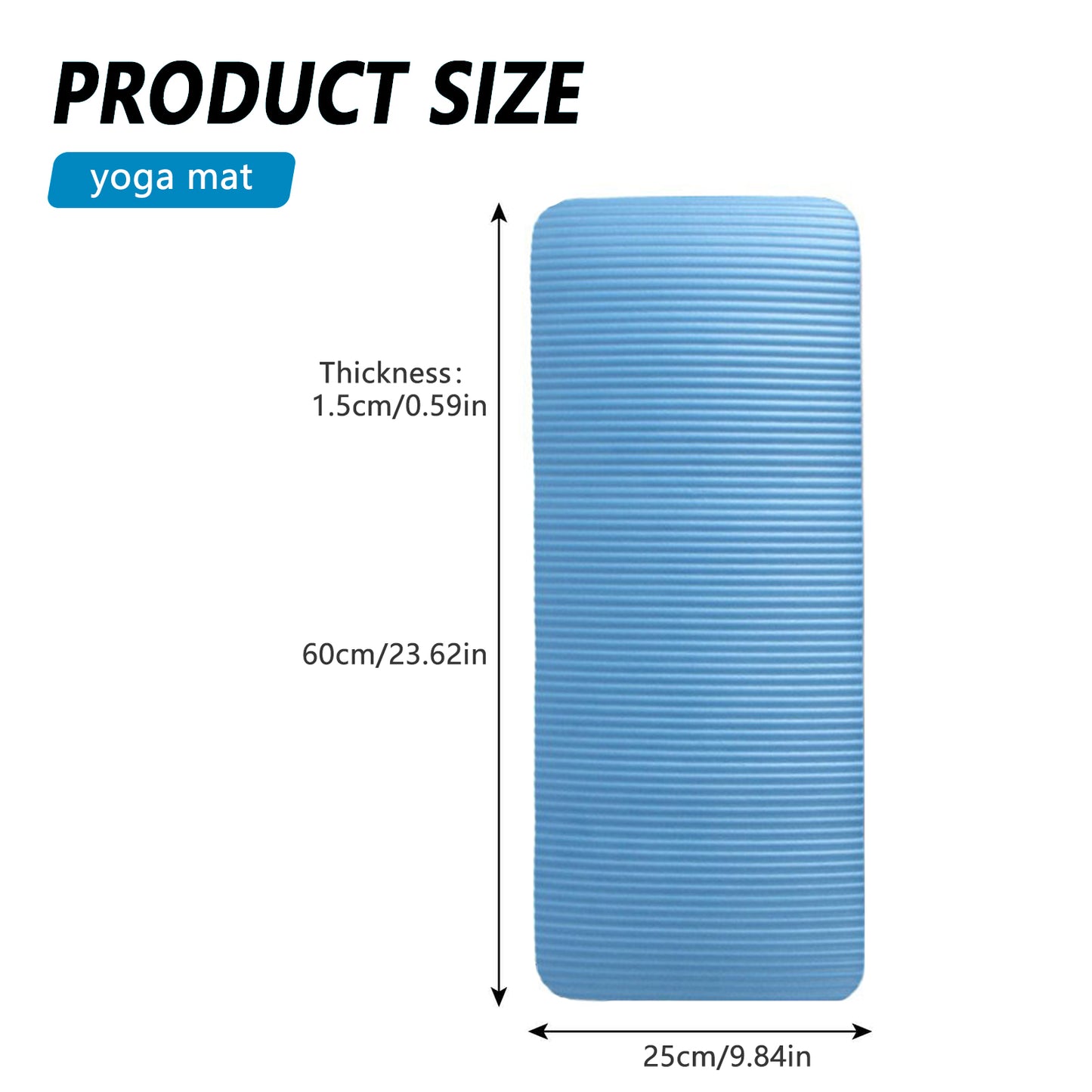 Yoga Mat 15mm Thick - Portable Fitness & Pilates Support