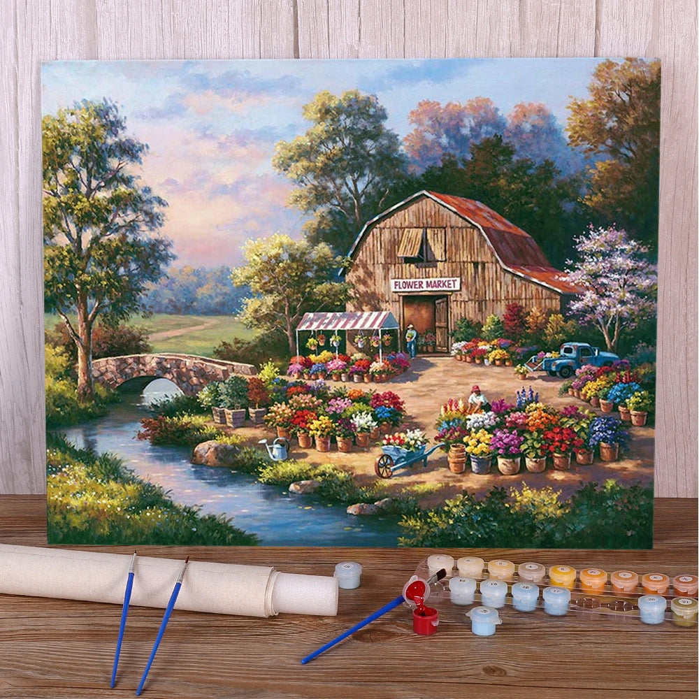 Paint By Numbers Kit - Classic House 40x50 Acrylic Set