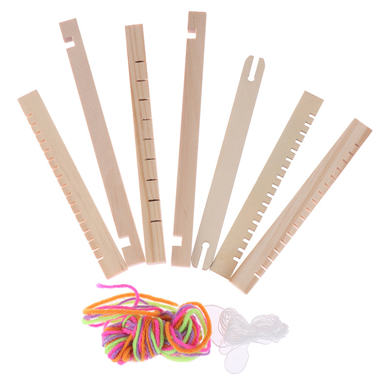 Hand Knitting: Wooden Weaving Loom Kit - Kids DIY Hand Knitting Craft