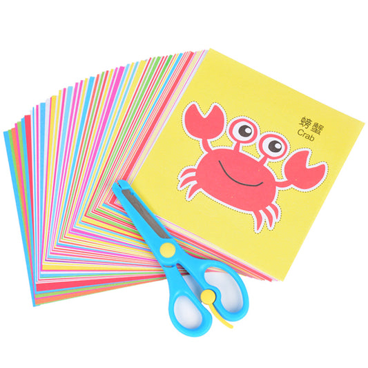 Educational Kids Craft: 96 Pcs Cartoon Paper Art Set