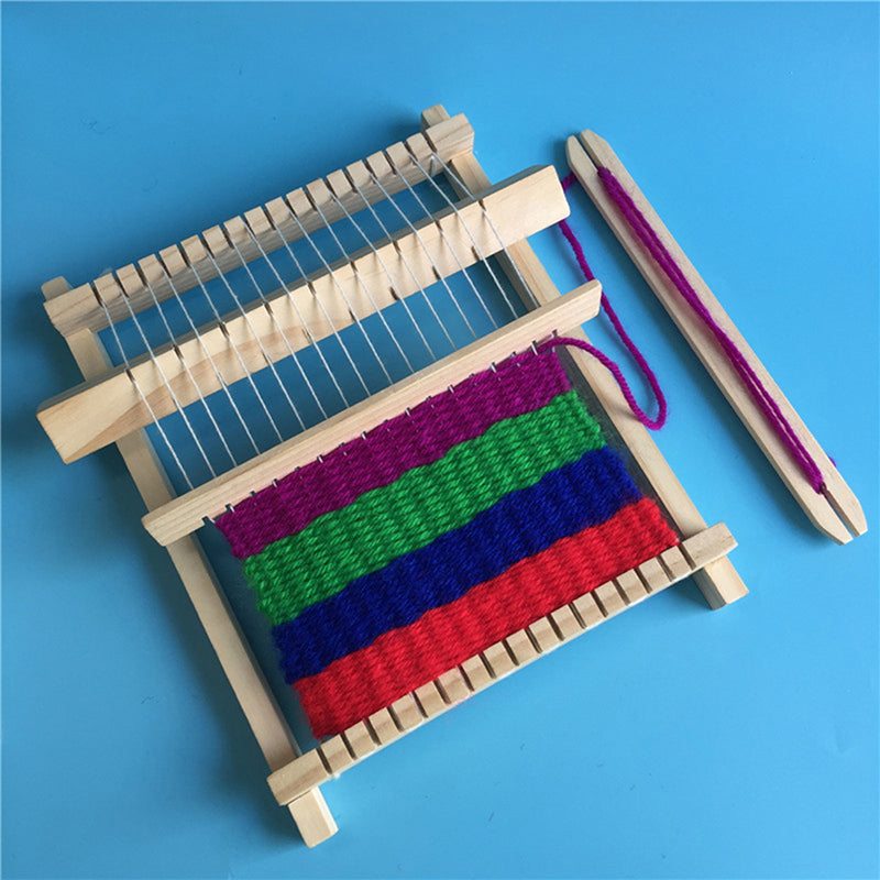 Hand Knitting: Wooden Weaving Loom Kit - Kids DIY Hand Knitting Craft