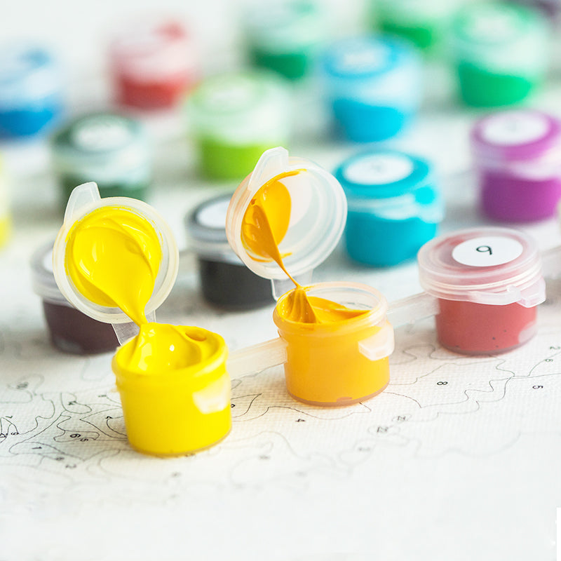 Cityscape Paint by Numbers Kit - Framed Canvas DIY Art