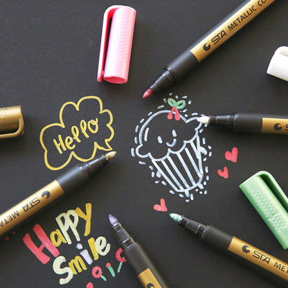 Metallic Color Pen for Dark Paper & DIY Projects