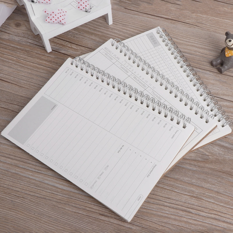 Planner Book Monthly Weekly Daily Agenda Schedule Blank Diary DIY Study Notebook Eco-friendly Paper Stationery School Supplies