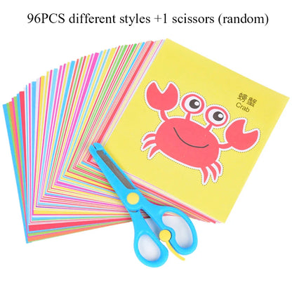 Educational Kids Craft: 96 Pcs Cartoon Paper Art Set