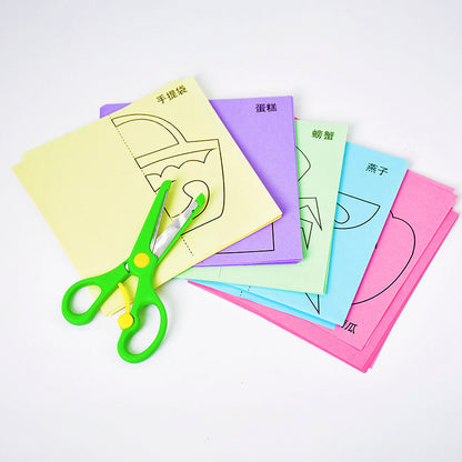 Educational Kids Craft: 96 Pcs Cartoon Paper Art Set