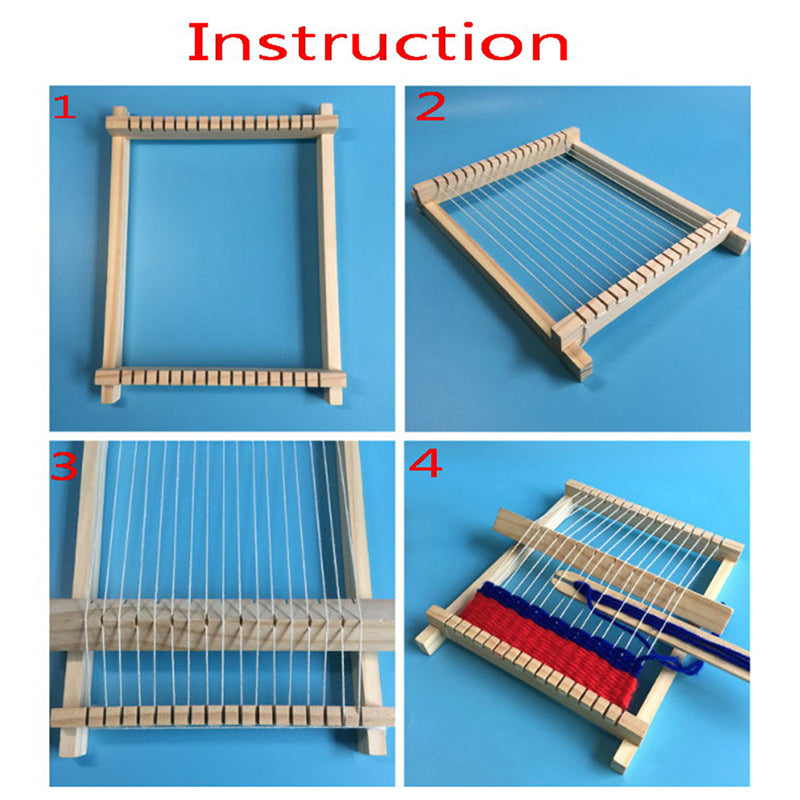 Hand Knitting: Wooden Weaving Loom Kit - Kids DIY Hand Knitting Craft
