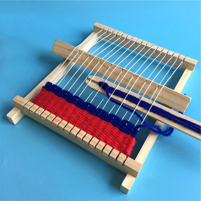 Hand Knitting: Wooden Weaving Loom Kit - Kids DIY Hand Knitting Craft