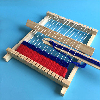 Hand Knitting: Wooden Weaving Loom Kit - Kids DIY Hand Knitting Craft