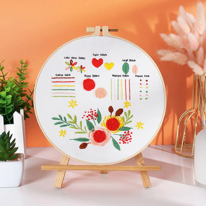 Embroidery Kit: Beginner Cross Stitch Set, Multi Pattern