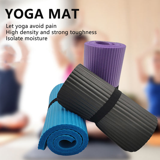 Yoga Mat 15mm Thick - Portable Fitness & Pilates Support