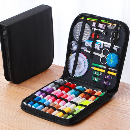Sewing Kit: Threads, Needles, Scissors & More - Portable Set