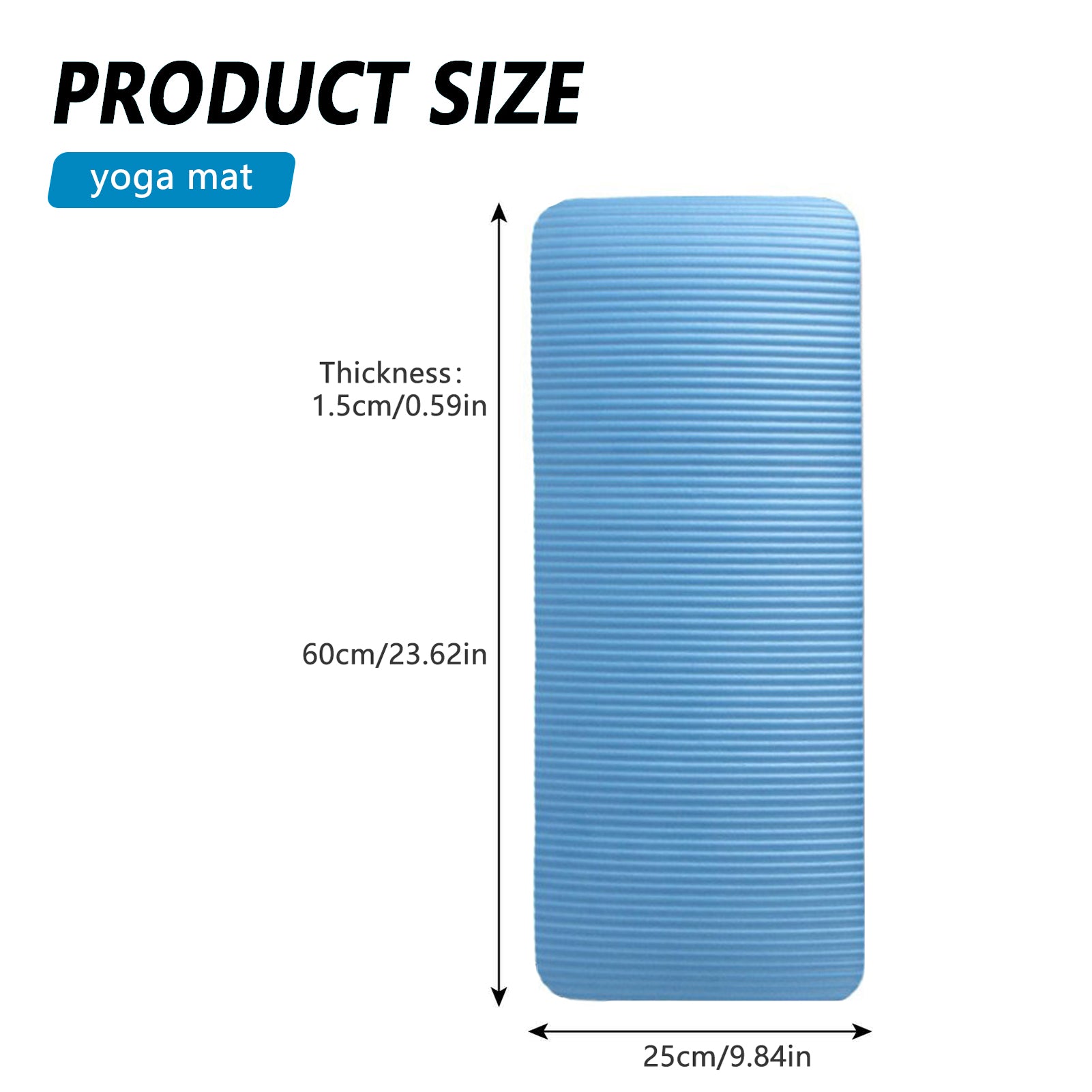Yoga Mat 15mm Thick - Portable Fitness & Pilates Support