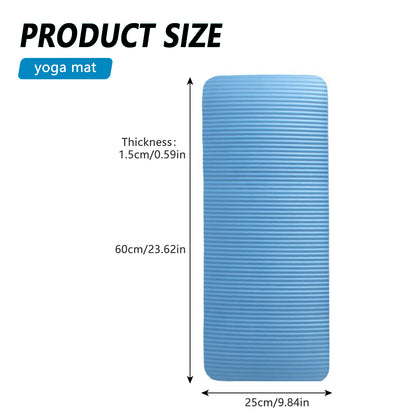 Yoga Mat 15mm Thick - Portable Fitness & Pilates Support