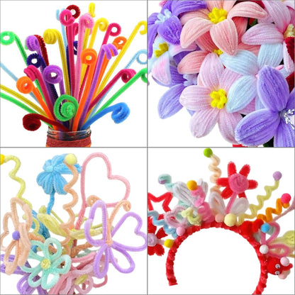 Pink Pipe Cleaners 100pcs - Craft Supplies & Chenille Stems