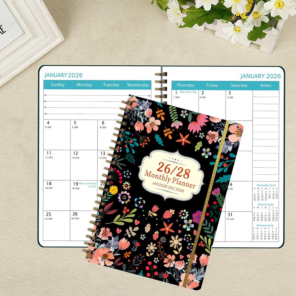 Planner Book: 3-Year Calendar for School