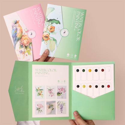 Watercolor Painting Sets - 6 Creative Kits with Paper & Pen