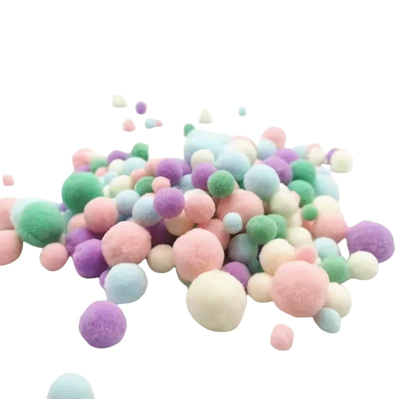 Warm Color Pompoms: DIY Craft Supplies for Kids