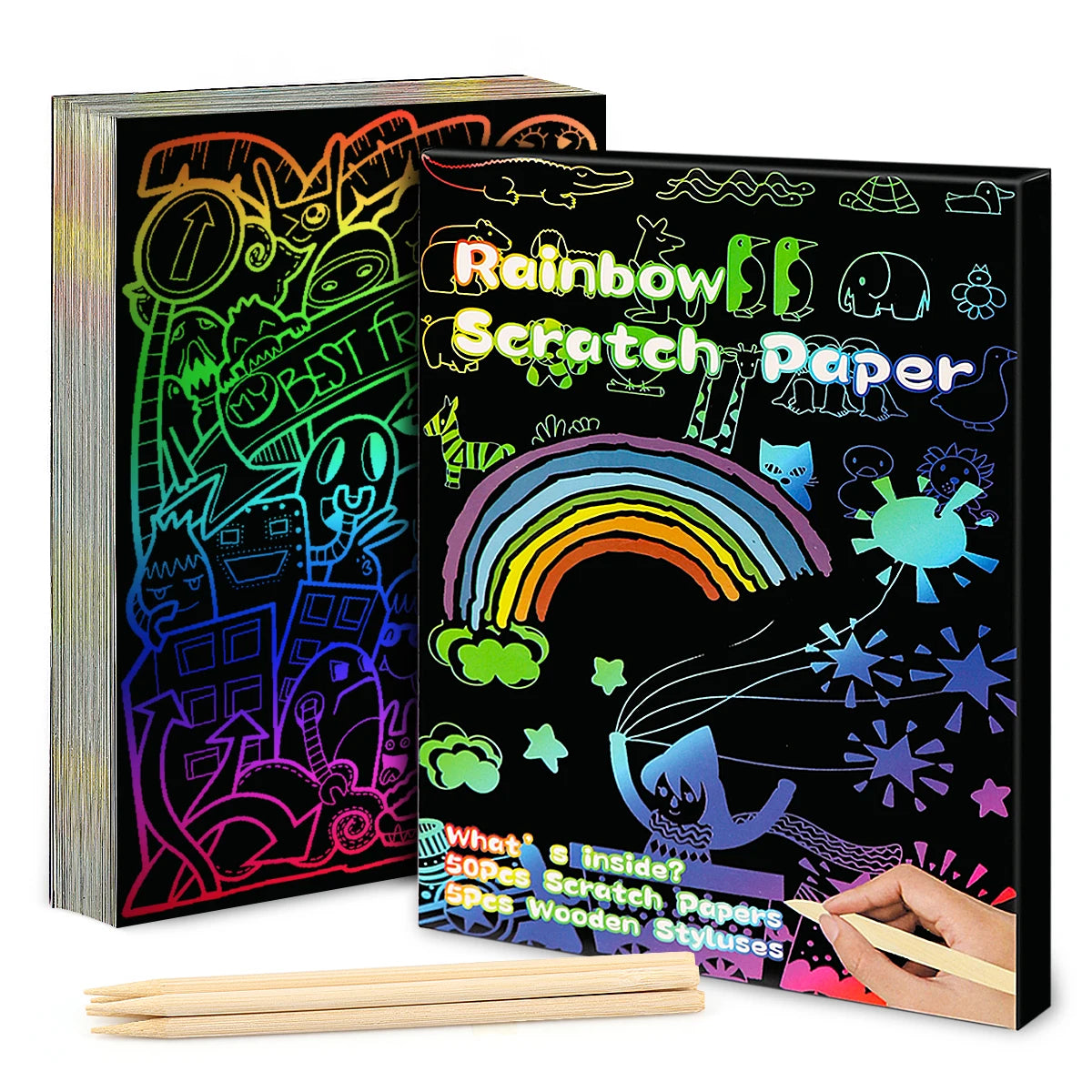 Dazzling Scratch Painting Kit - Parent-Child Interactive Fun