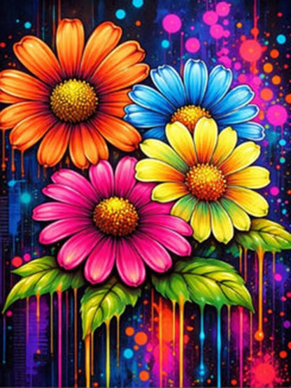 Huacan Oil Paint By Numbers Flower DIY Painting By Numbers New Collection Decorative Paintings