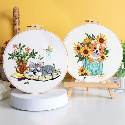 Embroidery Kit - Beginner Floral Cross Stitch Set