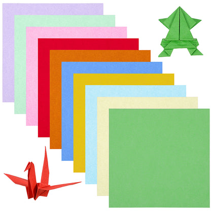 Colorful Origami Paper 100 Sheets - Smooth Wood Pulp for Crafts
