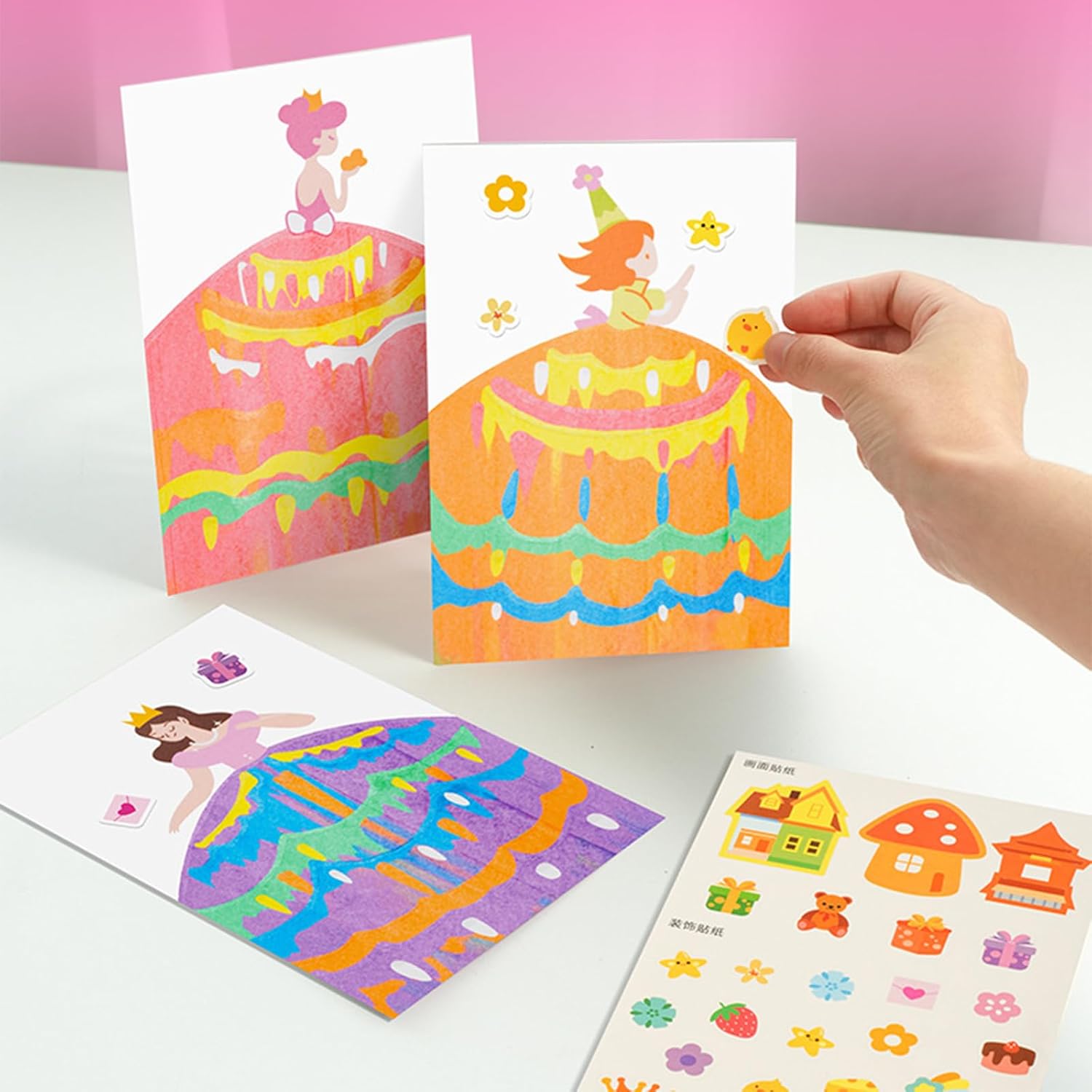 Art Set, Kids Scratch  - Fun Rainbow Painting & Dot Paper