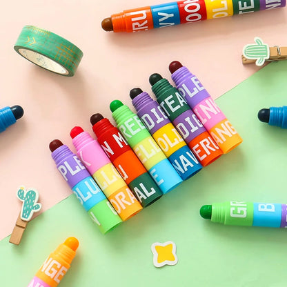 Color Highlighter Detachable Cute Pens for Kids & Students