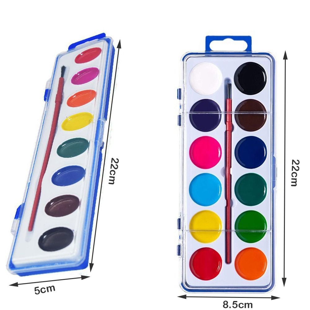 Washable Watercolor Paint Set - 8/12/16 Colors for Kids