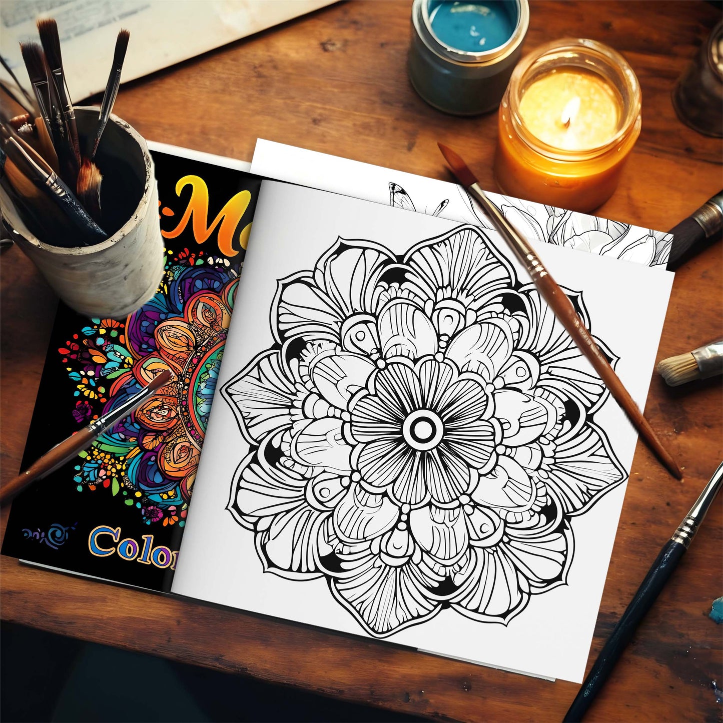 Coloring Book: Mandala Coloring Book for Adults - Stress Relief & Creativity