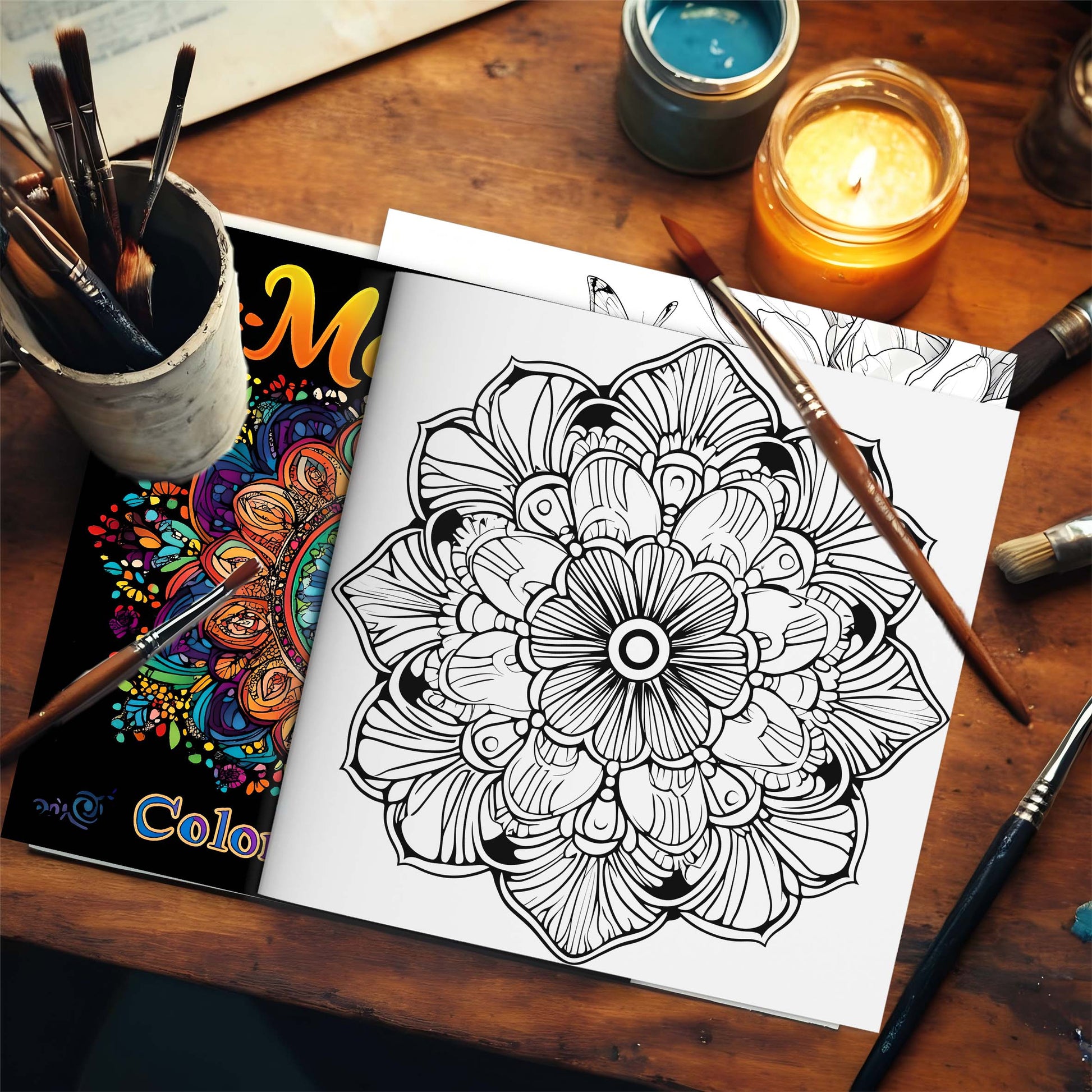 Coloring Book: Mandala Coloring Book for Adults - Stress Relief & Creativity