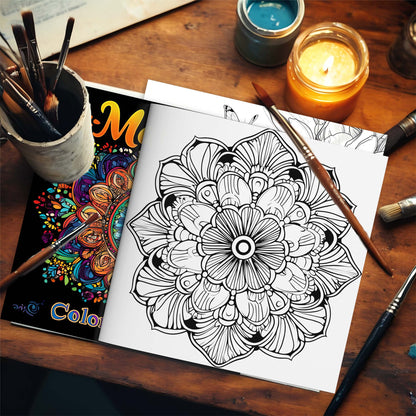 Coloring Book: Mandala Coloring Book for Adults - Stress Relief & Creativity