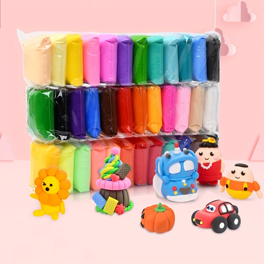 Air Dry Clay Set - Non-Toxic, Vibrant Colors & Tools