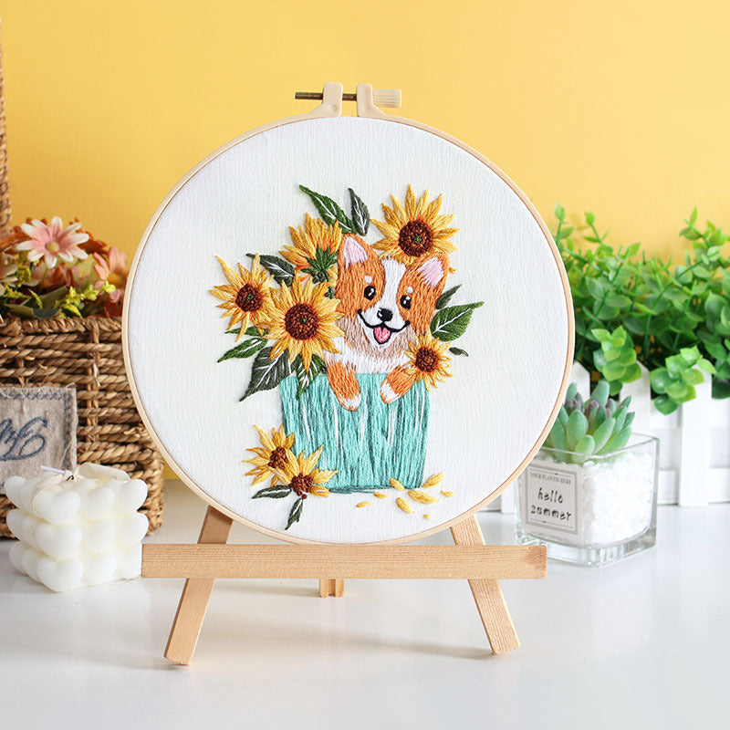 Embroidery Kit - Beginner Floral Cross Stitch Set