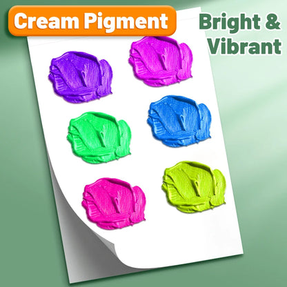 Acrylic Paint Set 12/18/24 Colors - Water-Proof Rich Pigments