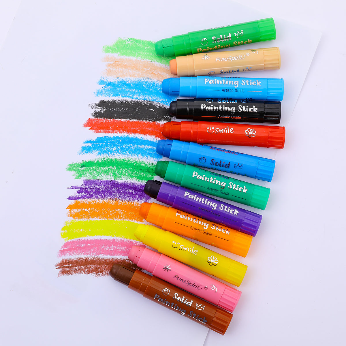 Washable Paint Sticks - 8/12 Colors for Kids & Students
