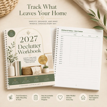 54 Pages Declutter Workbook Planner Journal Ultimate Guide to Organize Home, Clear Chaos, Declutter Room, Cleaning Goals