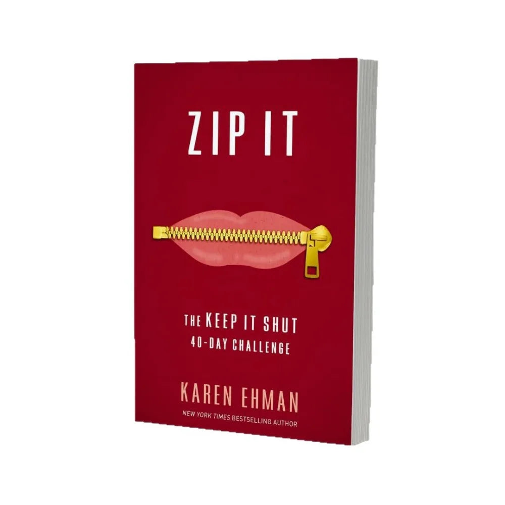 Zip It English Paperback Karen Ehman 40-Day Challenge Communication Skills Emotional Control Self Improvement Book