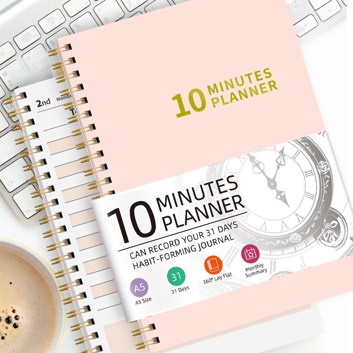 A5 Daily Planner Book: Time Blocking & Habit Tracker
