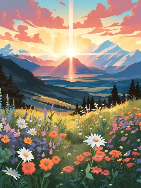 Paint by Numbers: Custom Flower Paint By Numbers Kit - DIY Acrylic Art Gift