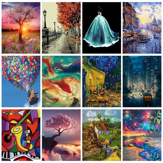 Paint By Numbers Kit 40x50cm - Beach Night Art for Adults