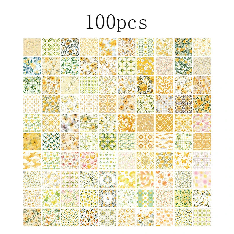 Scrapbooking Vintage Paper Set: 100pcs Retro Stationery & Scrapbooking