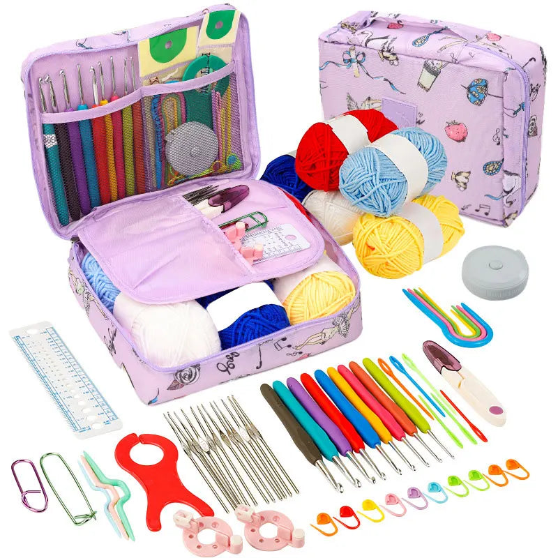 Crochet Kit for Beginners: Travel-Friendly Yarn & Hooks