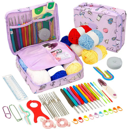 Crochet Kit for Beginners: Travel-Friendly Yarn & Hooks
