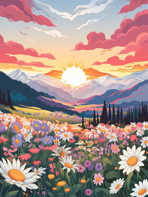 Paint by Numbers: Custom Flower Paint By Numbers Kit - DIY Acrylic Art Gift