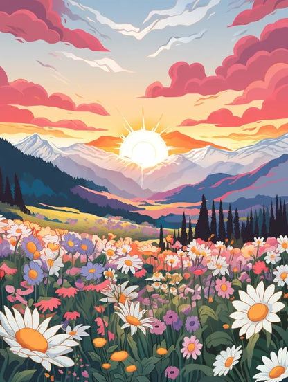 Paint by Numbers: Custom Flower Paint By Numbers Kit - DIY Acrylic Art Gift