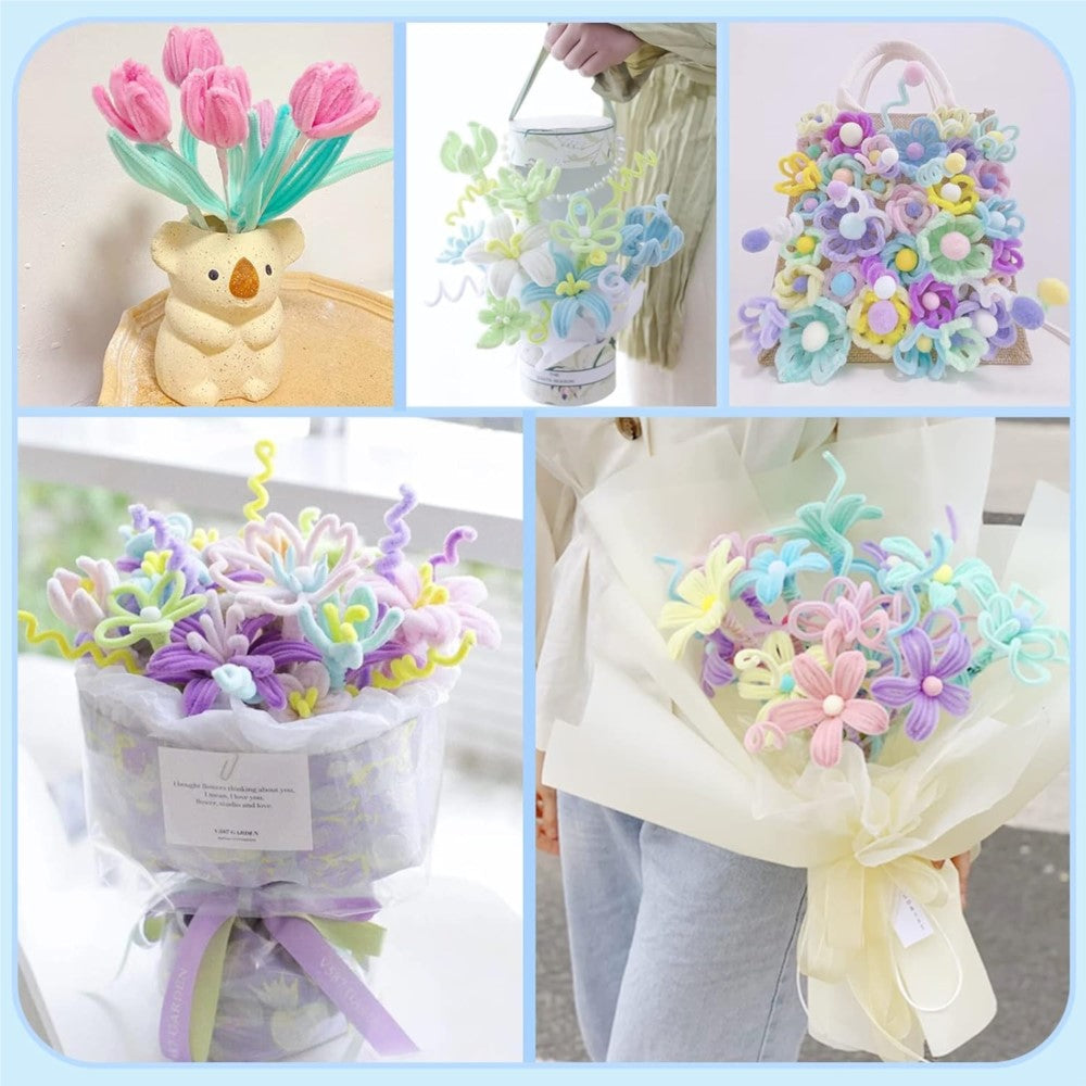 Craft Wire 100pcs Mix Color for DIY Bouquets & Jewelry