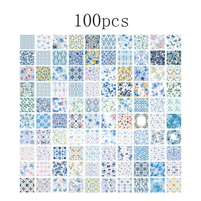 Scrapbooking Vintage Paper Set: 100pcs Retro Stationery & Scrapbooking