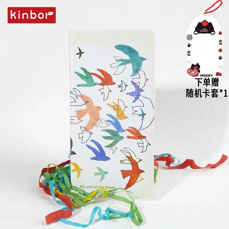 Kinbor Undated Weekly Planner Notebook, 2 Pages Per Week Illustrated Hardcover Journal with To-Do List, Portable Student Plan