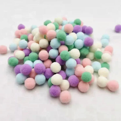 Warm Color Pompoms: DIY Craft Supplies for Kids
